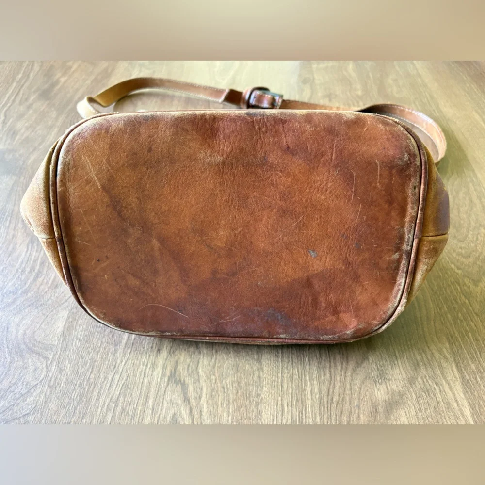 Unisa Tan Leather Hobo Shoulder Bag